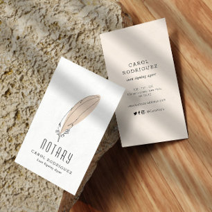 Carte De Visite agent de signature de prêt notaire moderne élégant