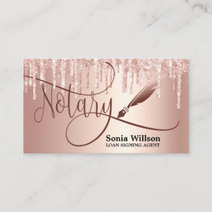 Carte De Visite Agent de signature de prêt notaire Parties scintil