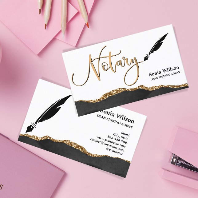 Carte De Visite Agent de signature de prêt notaire professionnel B (Créateur téléchargé)