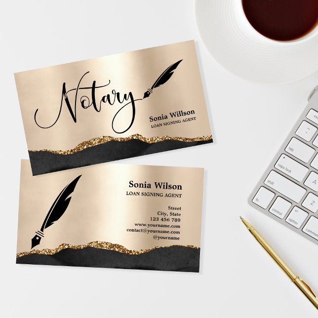 Carte De Visite Agent de signature de prêt notaire professionnel B (Créateur téléchargé)