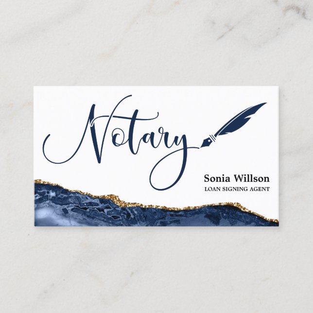 Carte De Visite Agent de signature de prêt notaire professionnel B (Devant)