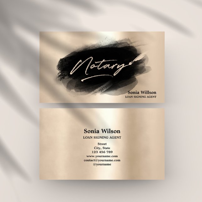 Carte De Visite Agent de signature de prêt notaire professionnel m (Créateur téléchargé)