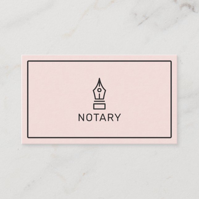Carte De Visite Agent de signature de prêt notaire simple et vif (Devant)