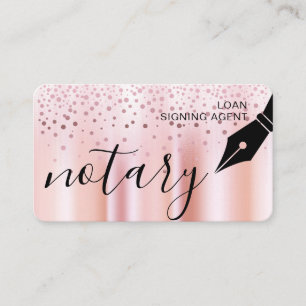 Carte De Visite Agent de signature de prêt notarié Taxe de logo 