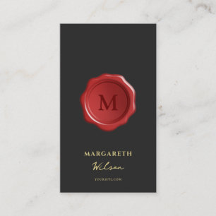 Carte De Visite Agent de signature de prêt public notaire Monogram