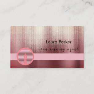 Carte De Visite Agent de signature du prêt de l'auteur Nib Rose No