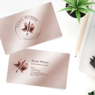 Carte De Visite Agent de signature du prêt par timbre du Texas