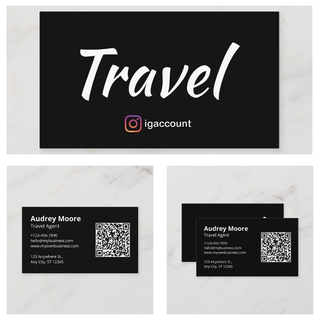 Carte De Visite Agent de voyage (Travel Agent Business Cards)