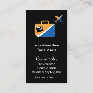 Carte De Visite Agent de voyage moderne tendance expert