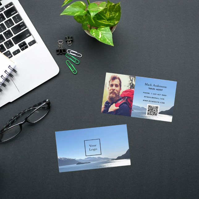 Carte De Visite Agent de voyage vacances photo de tourisme (Créateur téléchargé)