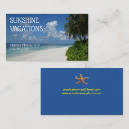 Carte De Visite Agent de voyage Vacances Soleil tropical