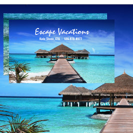 Carte De Visite Agent de voyage, Vacances, Tropical, Worldwide,