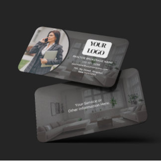 Carte de visite Agent immobilier avec logo personn
