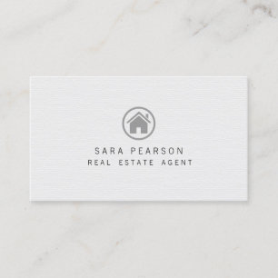 Carte De Visite Agent immobilier Black House Icon Investissement