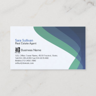 Carte De Visite Agent immobilier Blue Hued Streams Professionnel