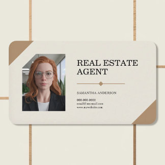 Carte De Visite Agent immobilier de luxe avec photo