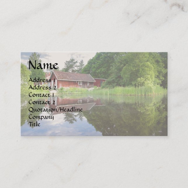 Carte De Visite Agent immobilier Dream Cabine Lake House Pond (Devant)