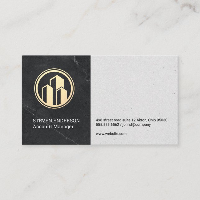 Carte De Visite Agent immobilier | Marble Luxe (Devant)