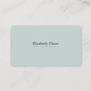 Carte De Visite Agent immobilier moderne bleu vert simple