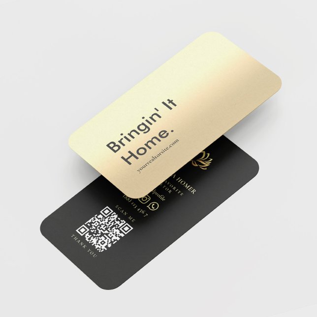 CARTE DE VISITE AGENT IMMOBILIER MODERNE REALTOR MINIMALIST (Créateur téléchargé)