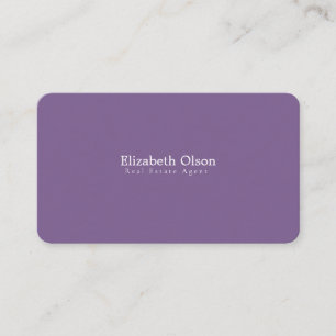 Carte De Visite Agent immobilier moderne violet simple promotionne