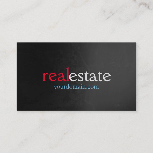 Carte De Visite Agent immobilier Motif gris professionnel tendance (Devant)