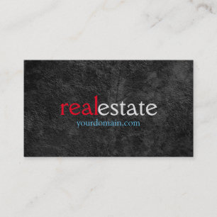 Carte De Visite Agent immobilier Motif gris tendance Rouge bleu