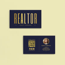 Agent immobilier Photo Navy et Or