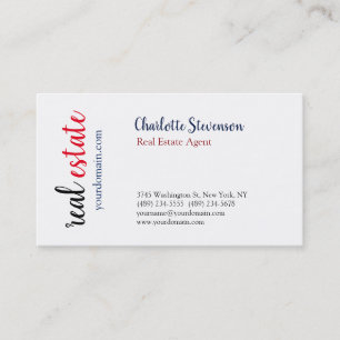 Carte De Visite Agent immobilier professionnel manuscrit