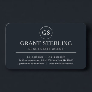 Carte De Visite Agent Immobilier Professionnel Noir