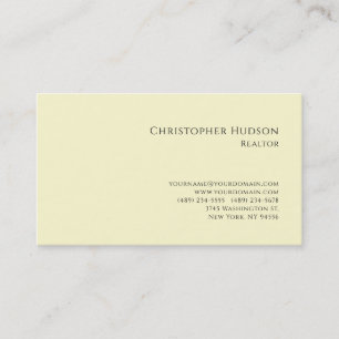 Carte De Visite Agent immobilier professionnel pastel uni