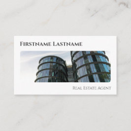Carte De Visite Agent immobilier QR-Code bâtiments de bureau moder