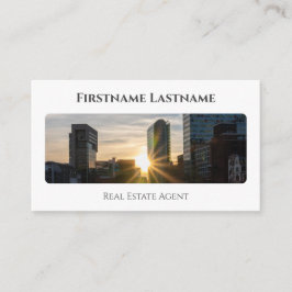 Carte De Visite Agent immobilier QR-Code bâtiments de bureau moder