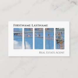 Carte De Visite Agent immobilier QR-Code bâtiments de bureau moder