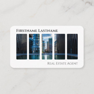 Carte De Visite Agent immobilier QR-Code bâtiments de bureaux mode