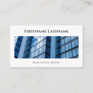 Carte De Visite Agent immobilier QR-Code façade d'immeuble de bure