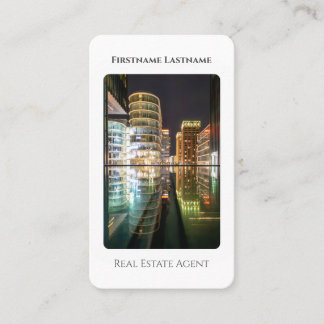 Carte De Visite Agent immobilier QR-Code location de bureaux moder