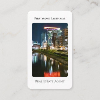 Carte De Visite Agent immobilier QR-Code location de bureaux moder