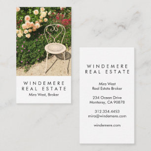 Carte De Visite Agent immobilier unique Broker Rose Garden Photo