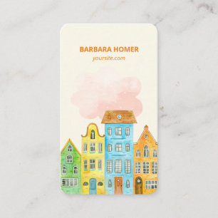 Carte De Visite Agent immobilier Watercolor