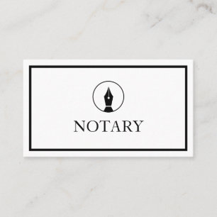 Carte De Visite Agent notaire Logo de stylo Écrivain de calligrap