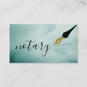 Carte De Visite Agent notaire Logo de stylo Écrivain de calligrap