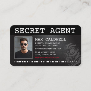 CARTE DE VISITE AGENT SECRET