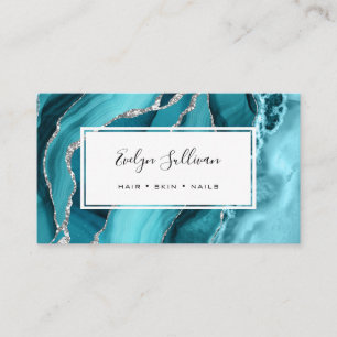 Carte De Visite agneau bleu turquoise
