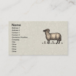Carte De Visite Agneau de mouton Vintage animal de ferme