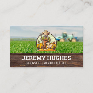 Carte De Visite Agriculteur avec bétail