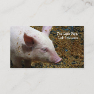 Carte De Visite Agriculteur de porc - photographie mignonne de