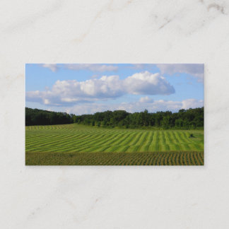 Carte De Visite Agriculteur rayé de terre de champ de ferme