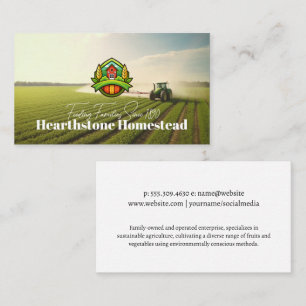 Carte De Visite Agriculteur Travaillant dans le Champ Agricultur