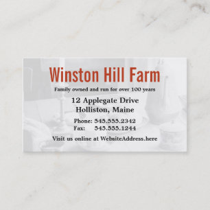 Carte De Visite Agriculture agricole Stand Entreprise agricole